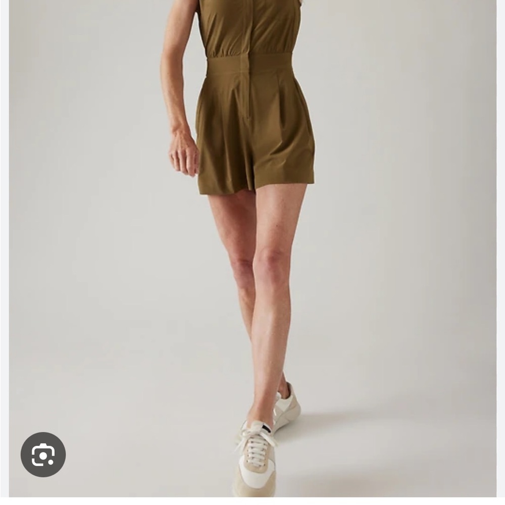 Athleta Brooklyn Romper Olive Green